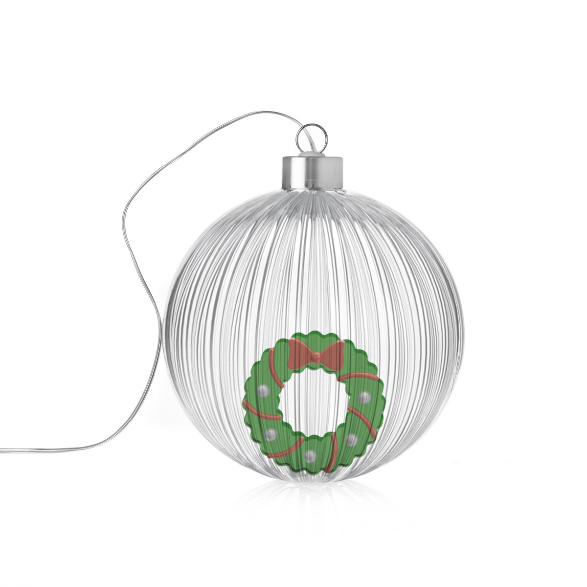 ICHENDORF Christmas Tales Lampada Pallina di Natale Ghirlanda 12cm Vetro Borosilicato