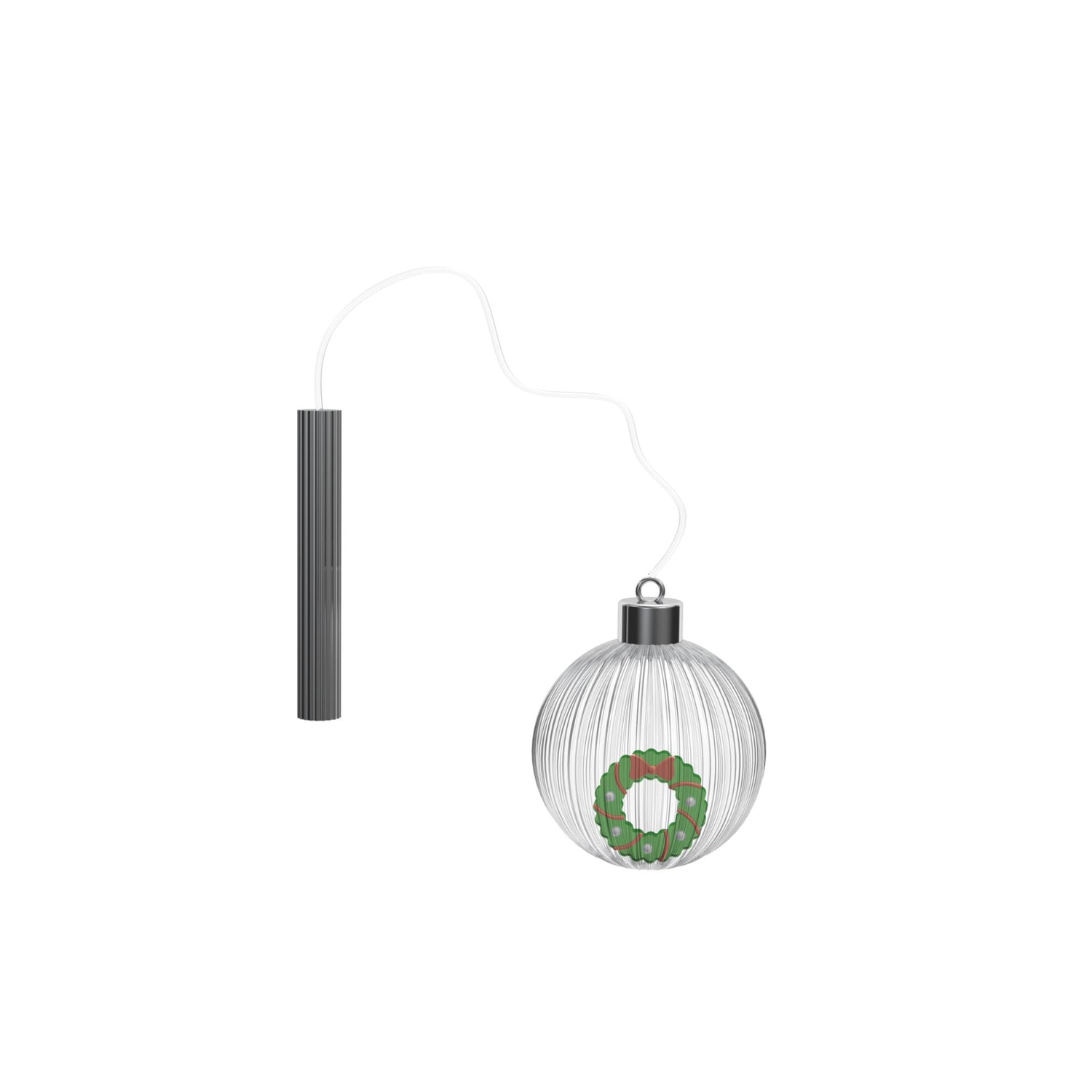 ICHENDORF Christmas Tales Lampada Pallina di Natale Ghirlanda 12cm Vetro Borosilicato