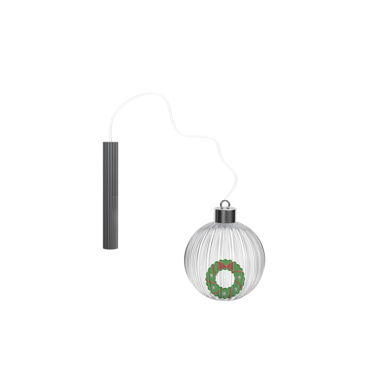 ICHENDORF Christmas Tales Lampada Pallina di Natale Ghirlanda 12cm Vetro Borosilicato