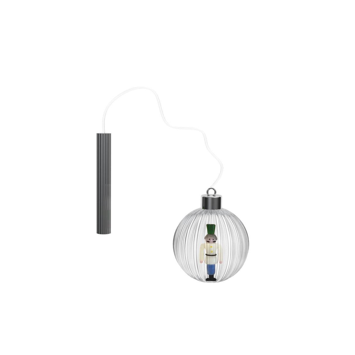 ICHENDORF Schiaccianoci Lampada Pallina di Natale Soldatino 12cm Vetro Borosilicato