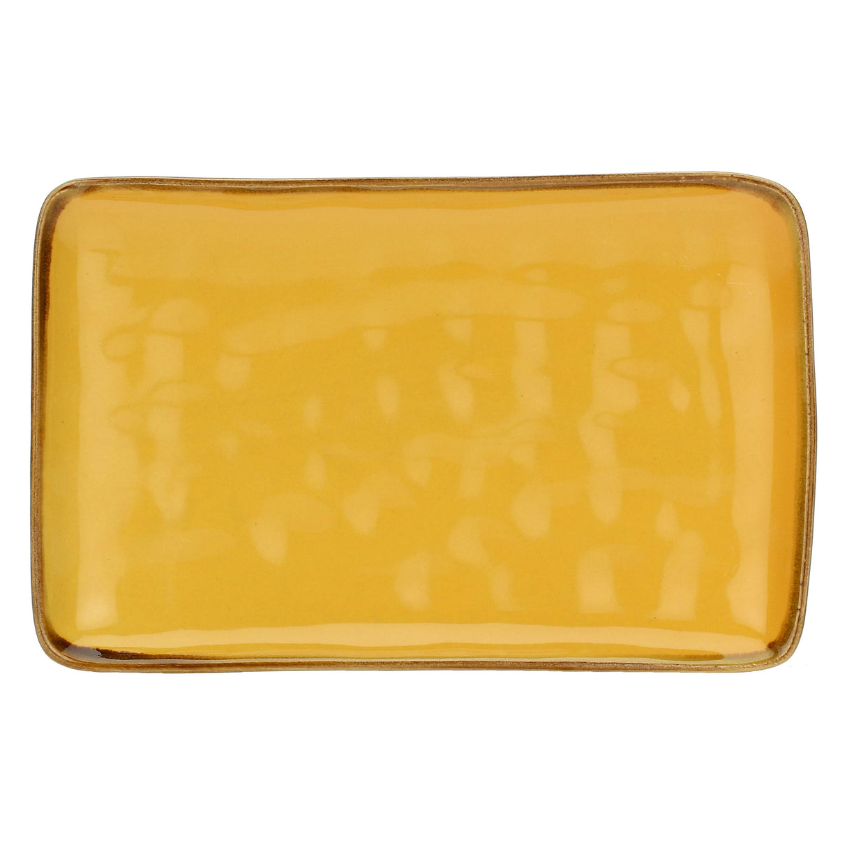 ROSE & TULIPS Concerto Rectangular Tray 27x19cm Ocher Stoneware
