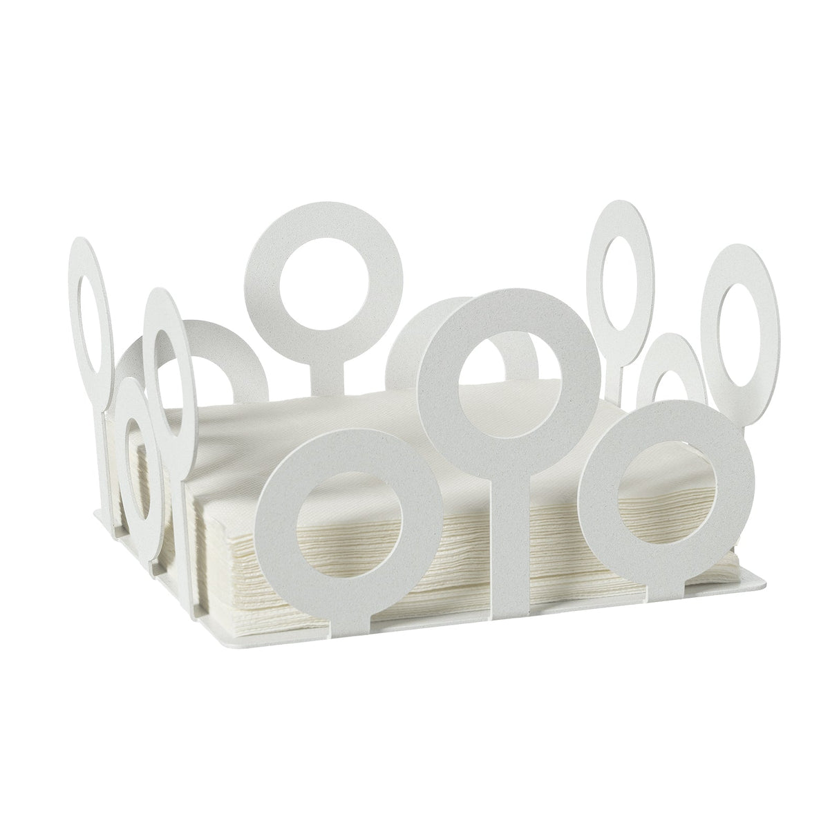 ARTI & MESTIERI Portatovaglioli Bollicine Bianco Marmo 10x17,5cm