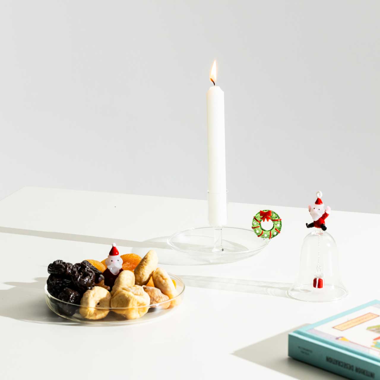 ICHENDORF Christmas Tales Campana Babbo Natale 11,5cm Vetro Borosilicato