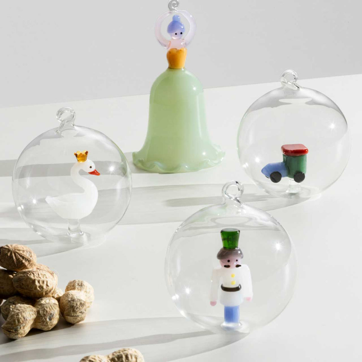 ICHENDORF Schiaccianoci Pallina di Natale Soldatino 8cm Vetro Borosilicato