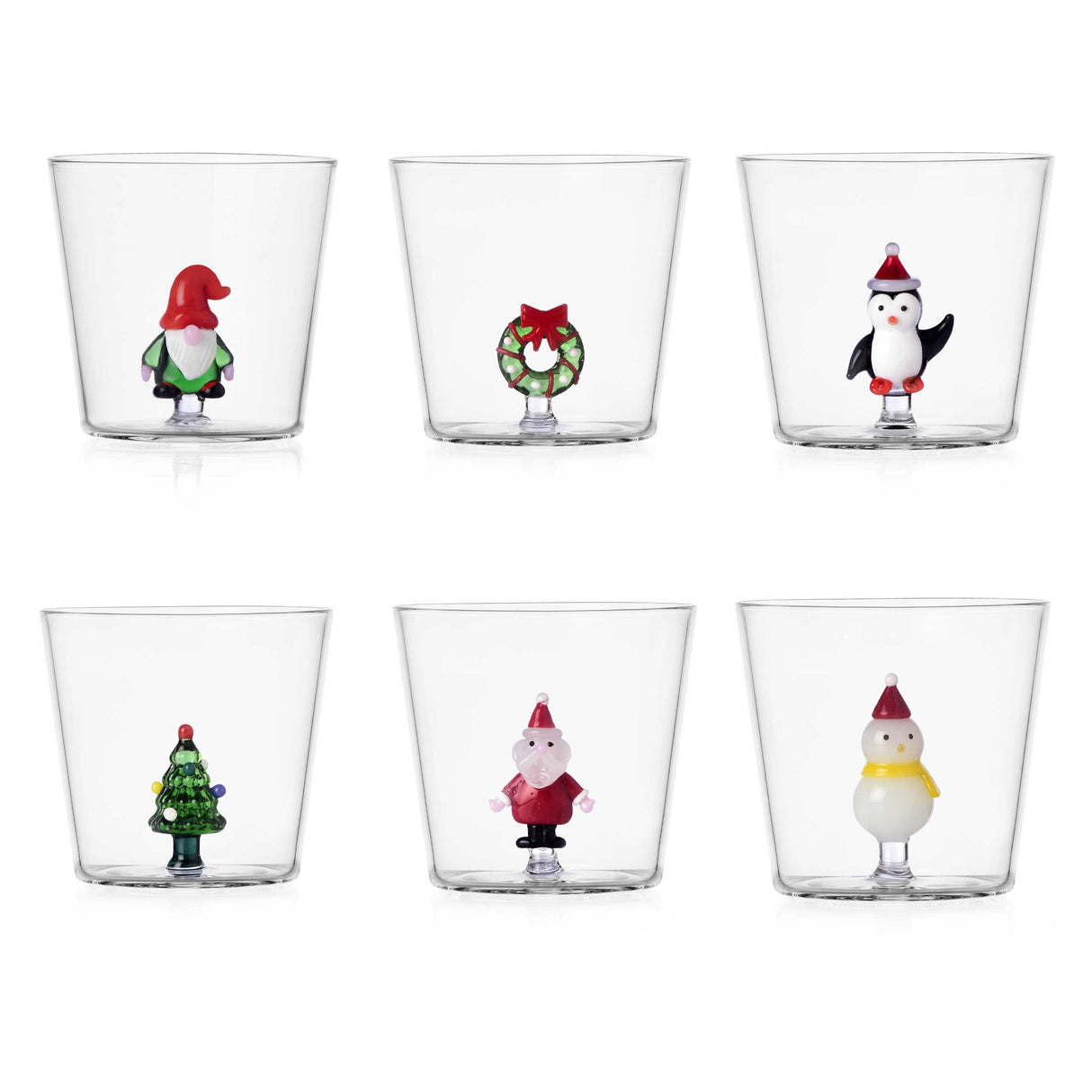 ICHENDORF Christmas Tales Set 6 Bicchieri Natalizi 350ml Vetro Borosilicato
