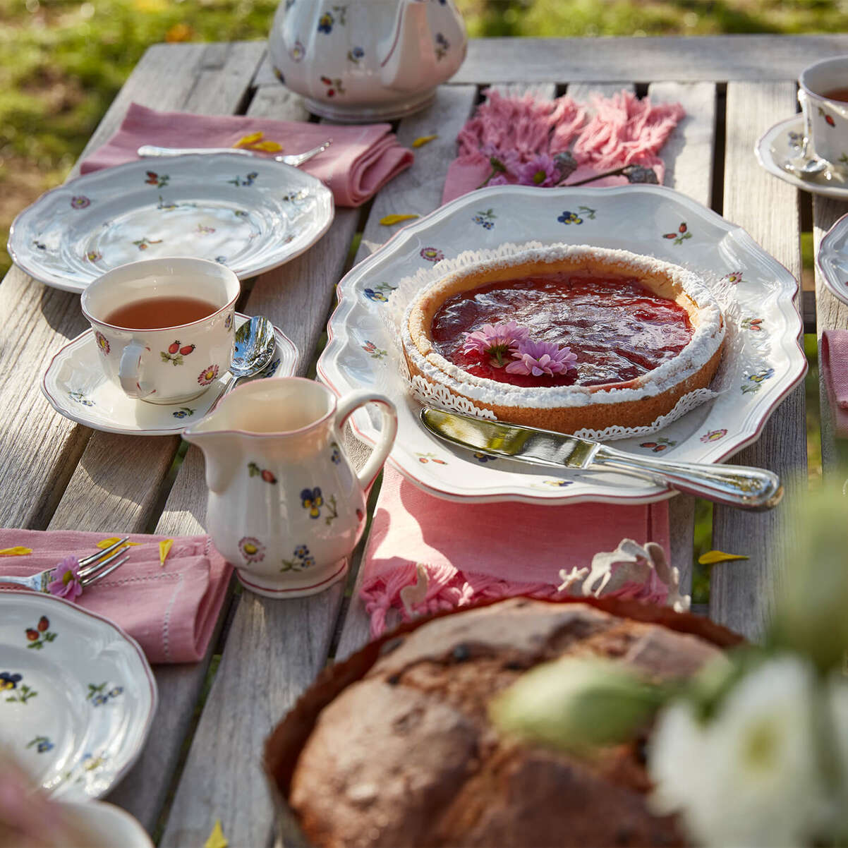 VILLEROY & BOCH Petite Fleur Tazza Caffè Colazione 260ml con Piattino 17cm Porcellana