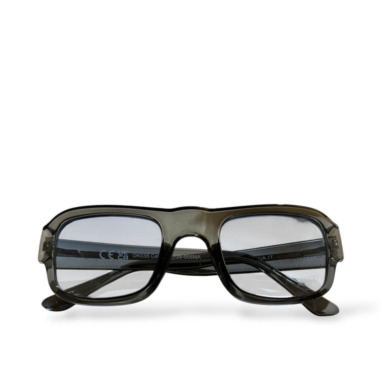 OKKIA Atene Occhiali da Sole Unisex Grigio Lenti Blu