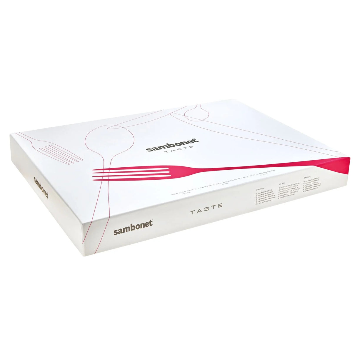 SAMBONET Taste Servizio Tavola Posate Set 36 Pezzi Acciaio Inox