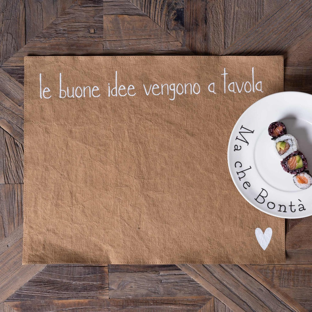 SIMPLE DAY Tovaglietta Le Buone Idee Vengono a Tavola 36x45cm Fibra di Cellulosa