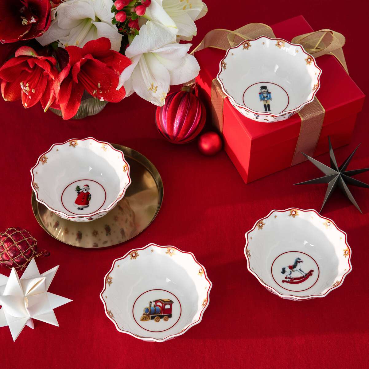 VILLEROY & BOCH Toy's Delight Ciotola Anniversario Set 4 Pezzi 15cm Porcellana