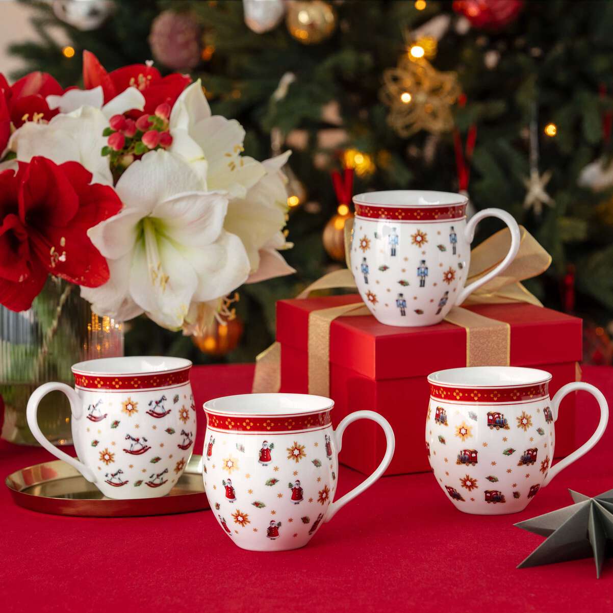 VILLEROY & BOCH Toy's Delight Ciotola Anniversario Set 4 Tazze MUG 390ml Porcellana