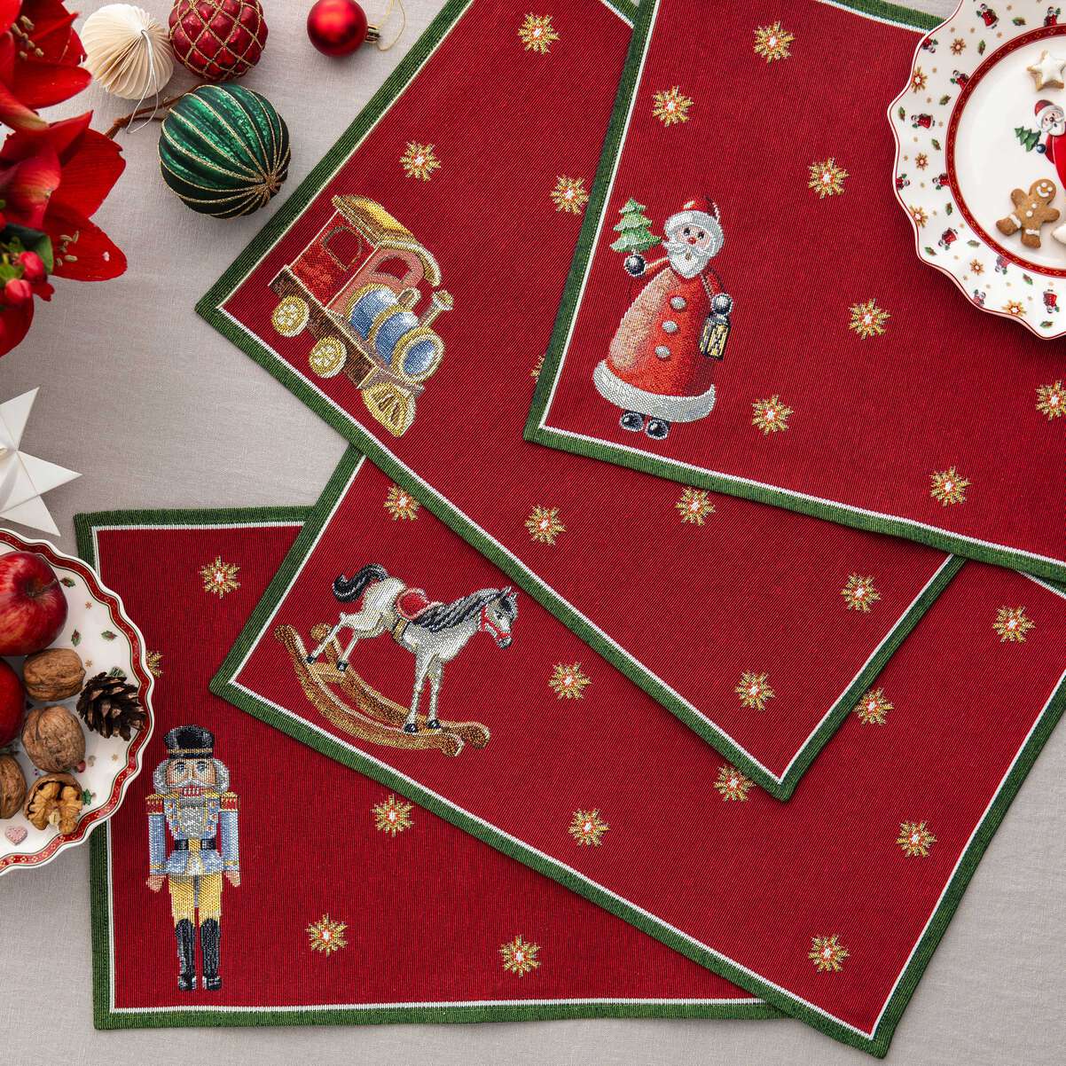 VILLEROY & BOCH Toy's Delight Tovaglietta Anniversario Set 4 Pezzi 32x48cm Cotone Gobelin