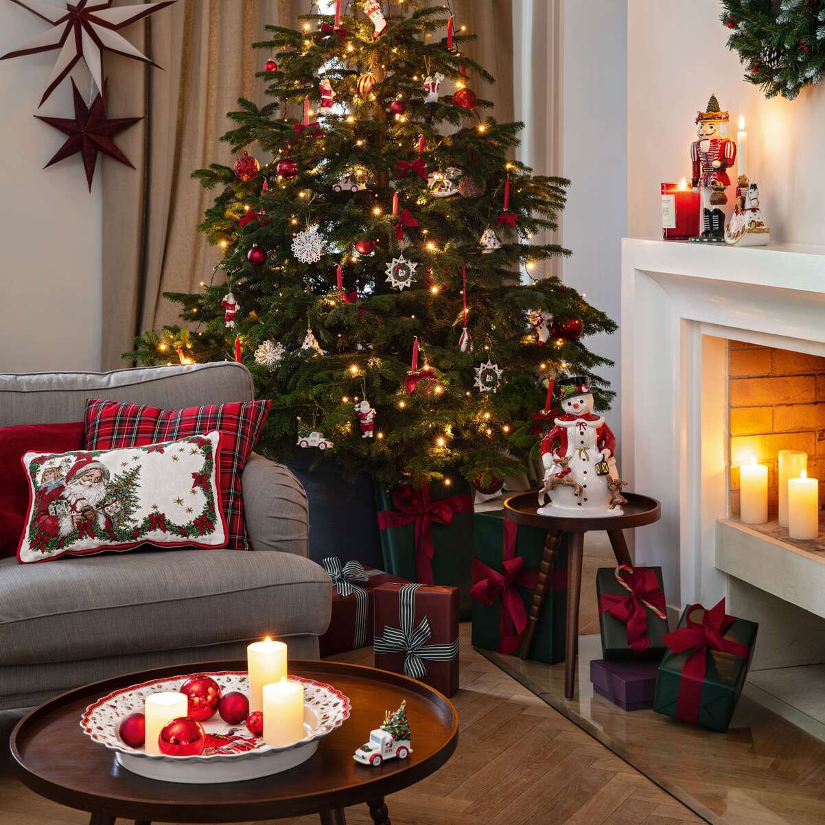 VILLEROY & BOCH Christmas Toy's Memory Pupazzo di Neve Decorazione 36cm Porcellana