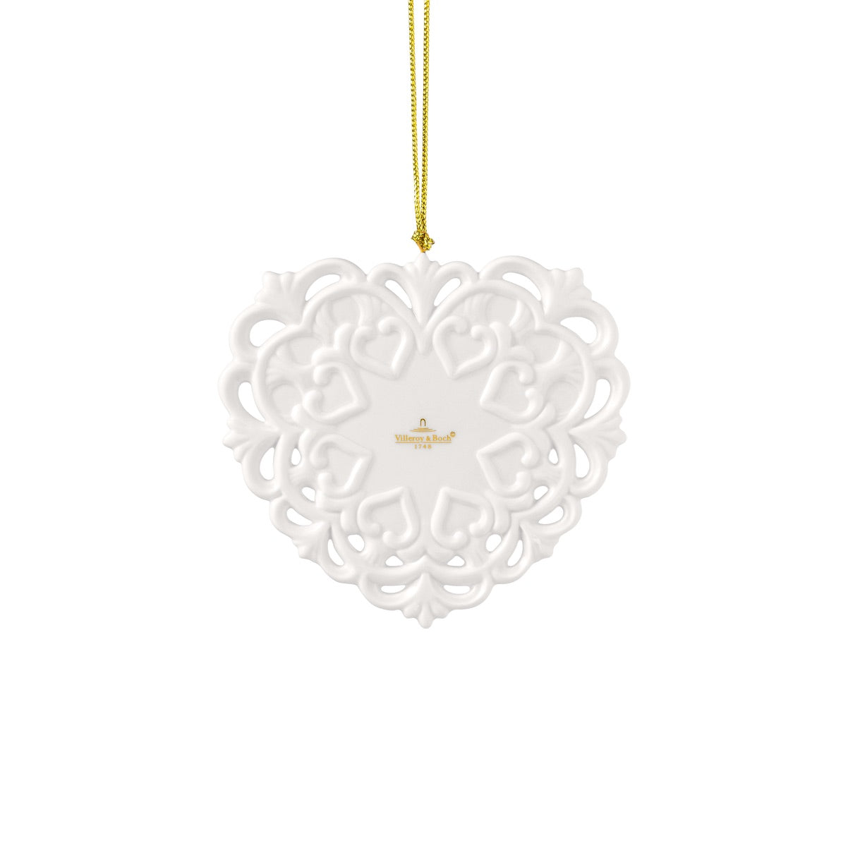 VILLEROY & BOCH Christmas Classics Edizione 2025 Addobbo Cuore 10,5x9,5cm Porcellana