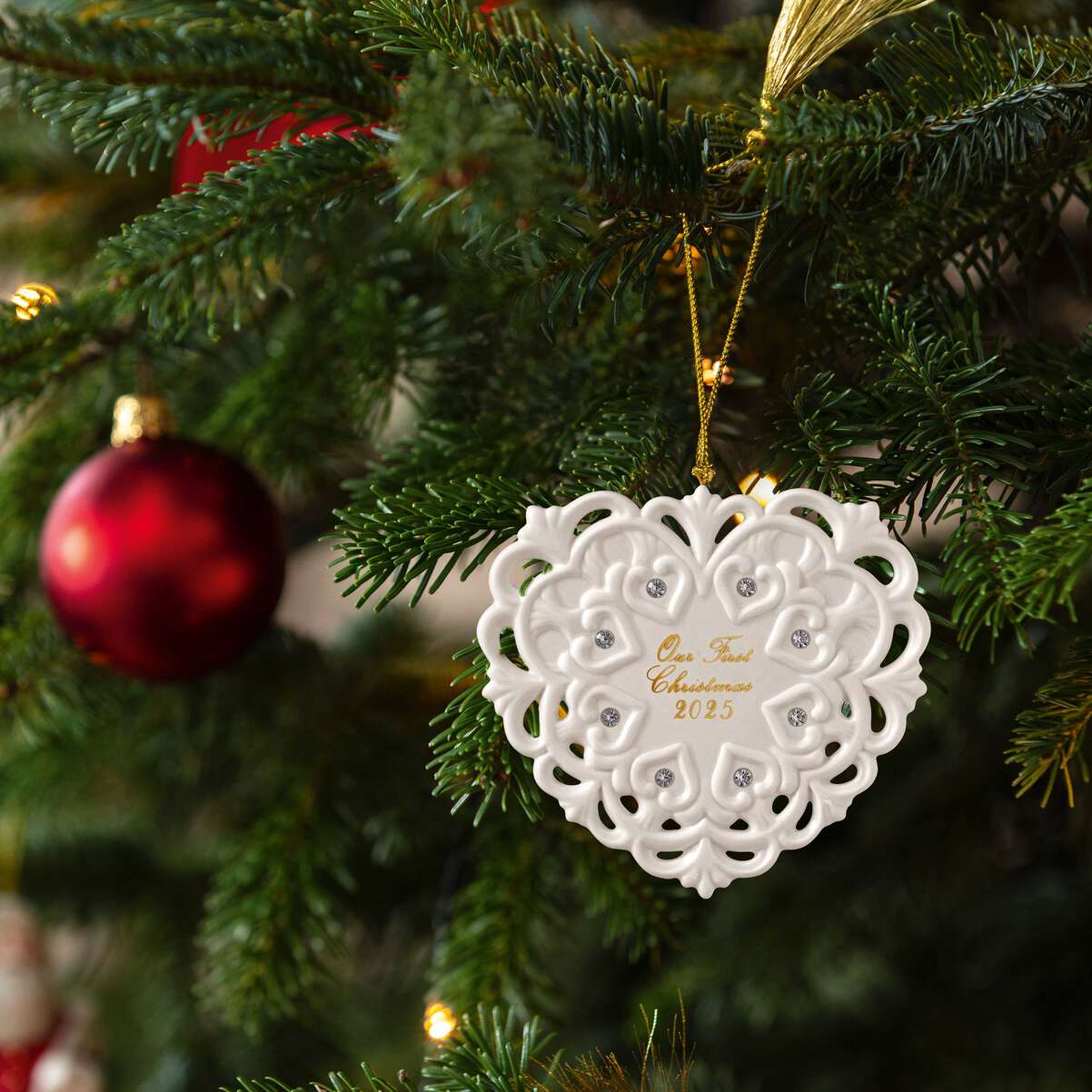 VILLEROY & BOCH Christmas Classics Edizione 2025 Addobbo Cuore 10,5x9,5cm Porcellana