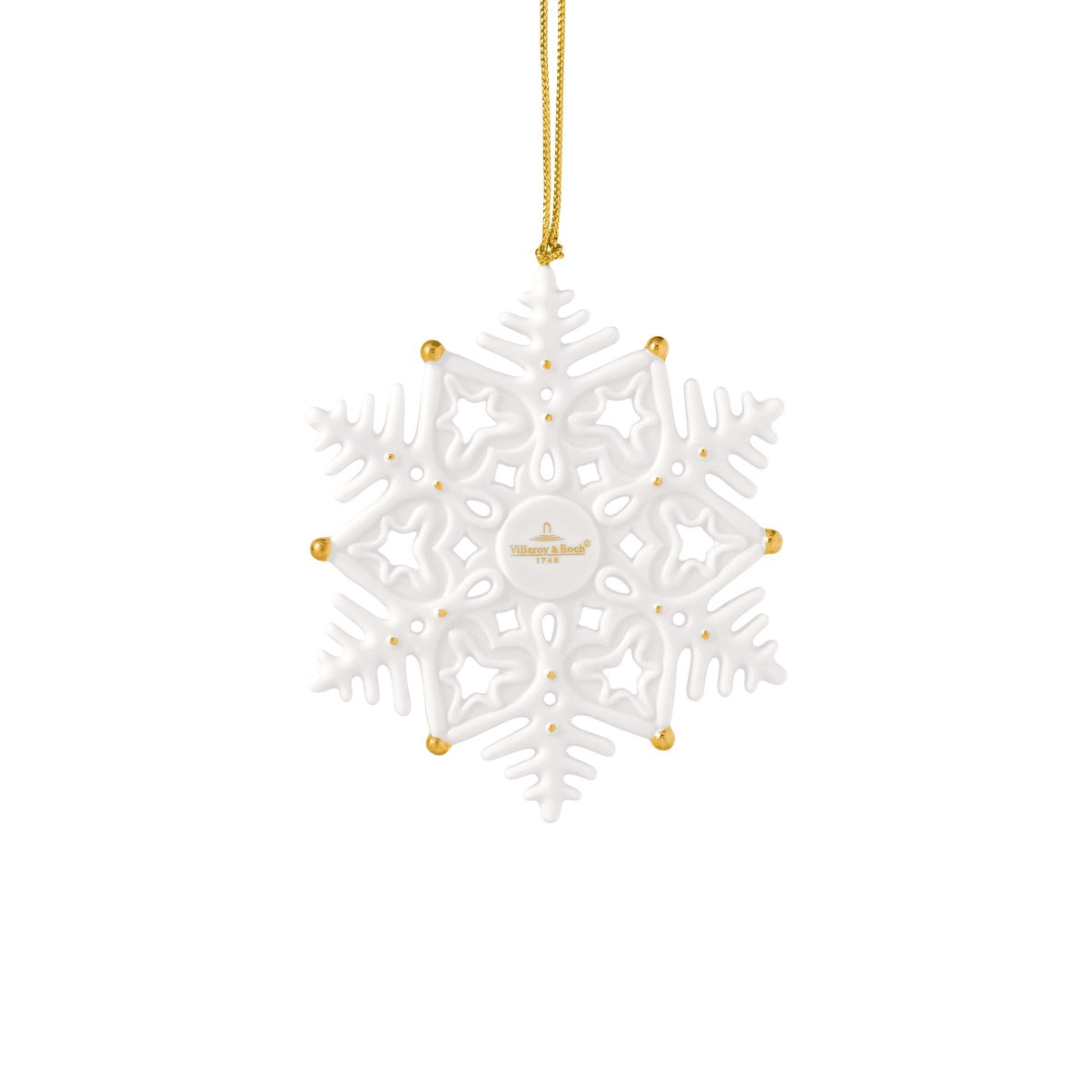 VILLEROY & BOCH Christmas Classics Edizione 2025 Addobbo Fiocco di Neve 9x10,5cm Porcellana