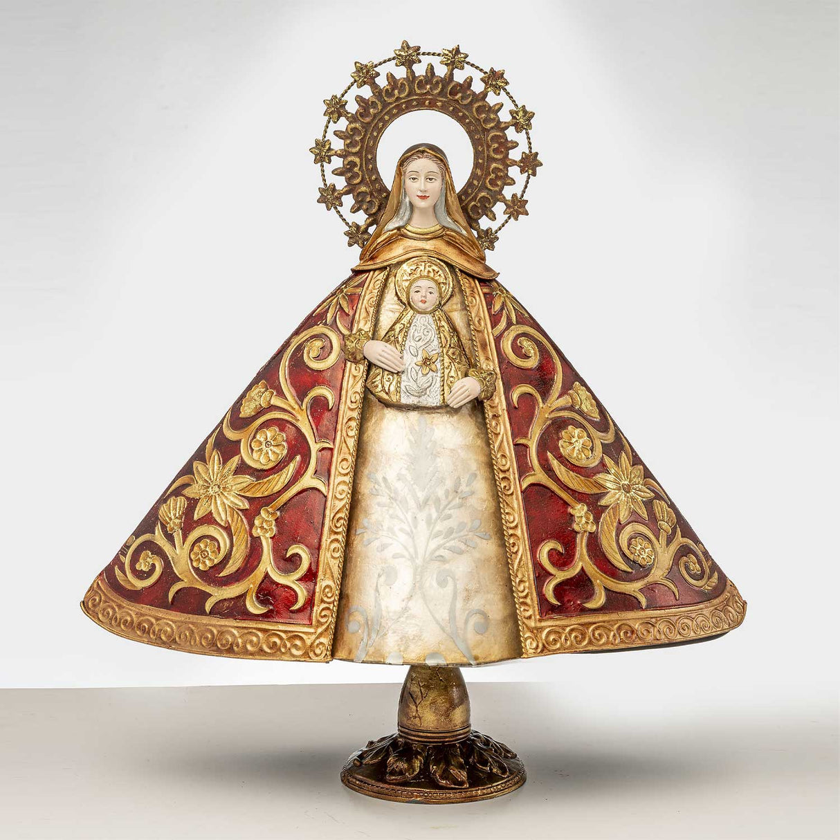 PALAIS ROYAL Decorazione Natalizia Madonna con Bambino 50cm Metallo