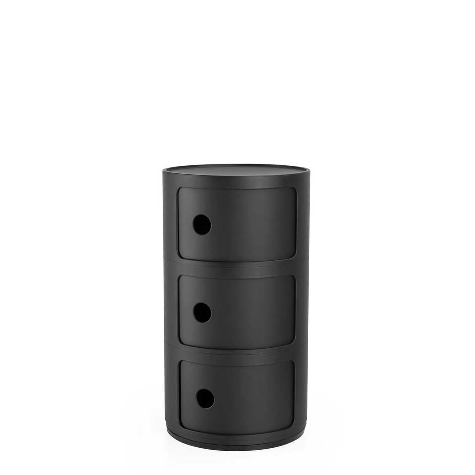 KARTELL Componibili Recycled Nero Opaco 58,5x32cm Contenitore 2 Cassetti