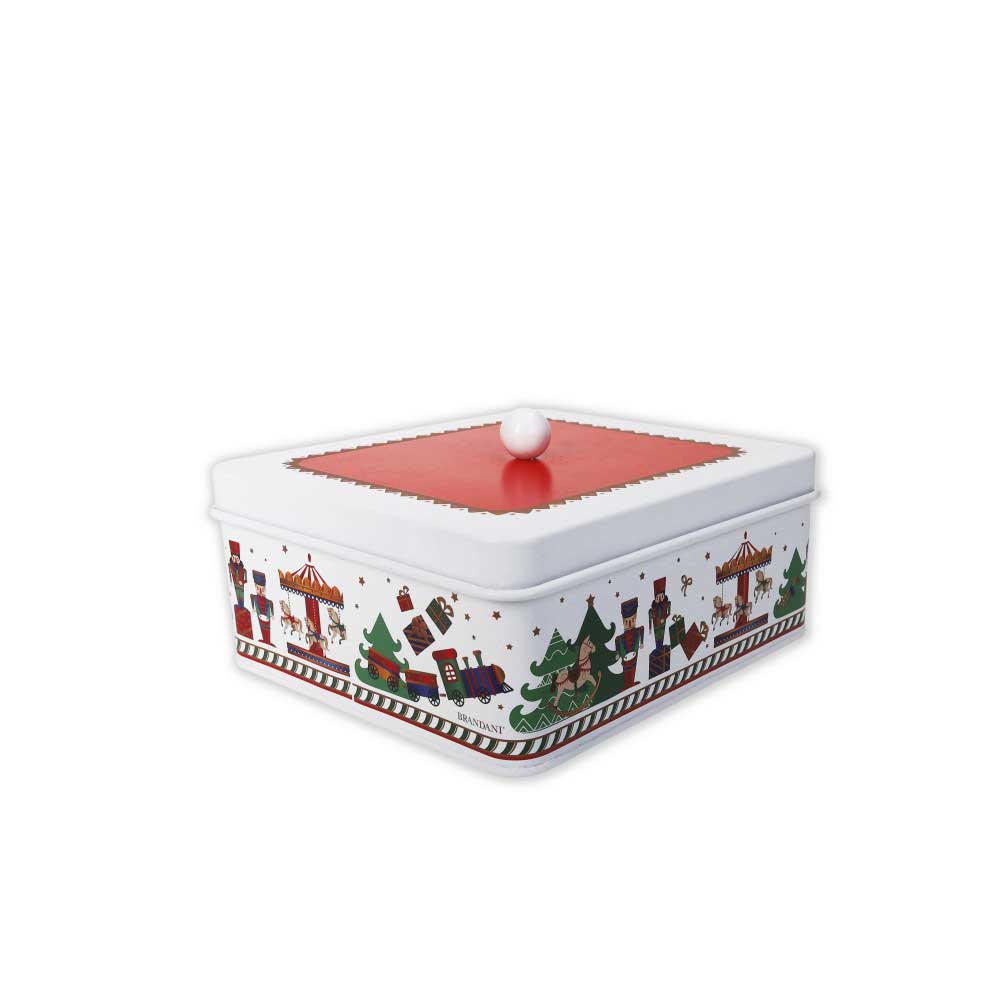 BRANDANI Lo Schiaccianoci Scatola per Biscotti 18x16cm Metallo