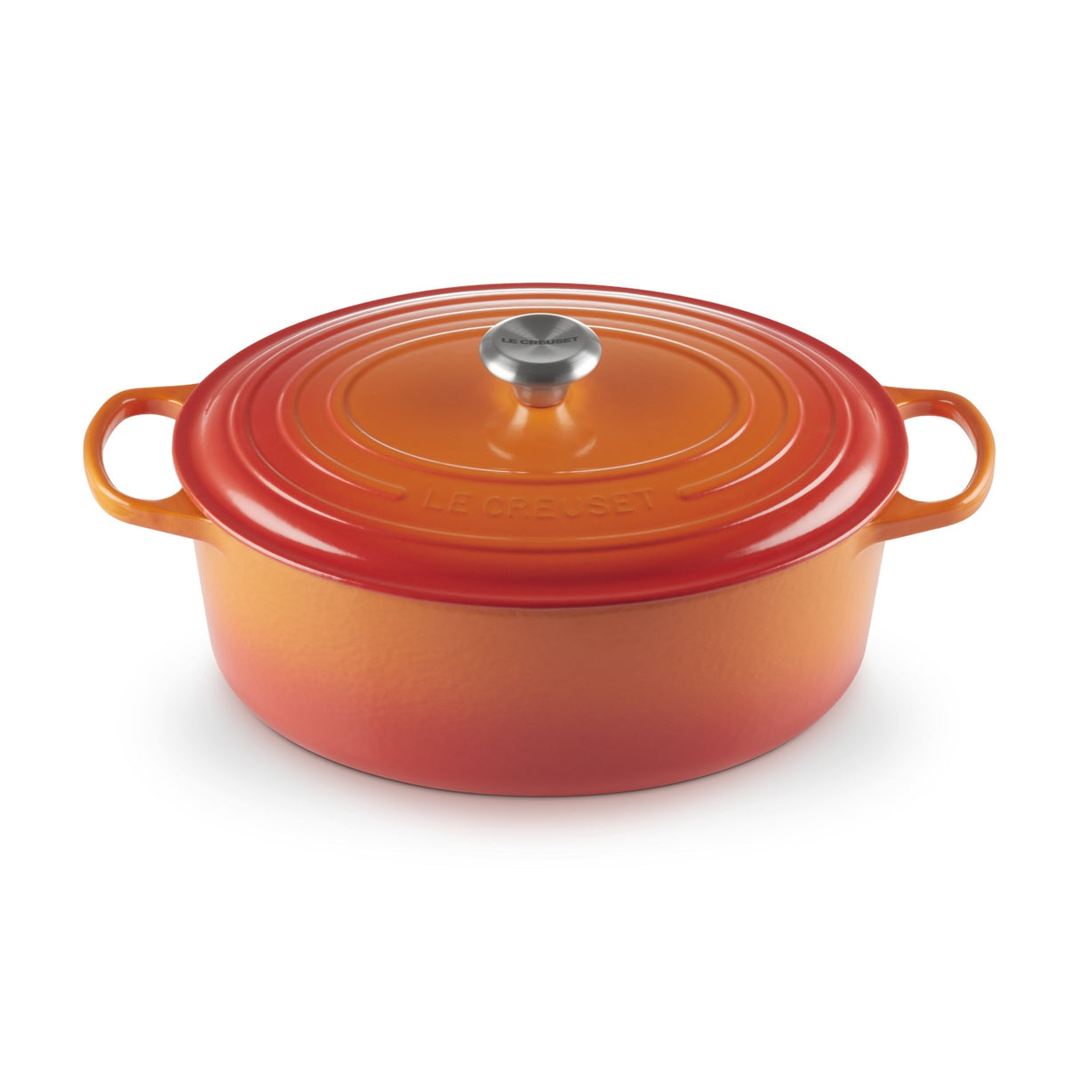 LE CREUSET Cocotte Ovale Evolution 33cm Arancio Ghisa Vetrificata