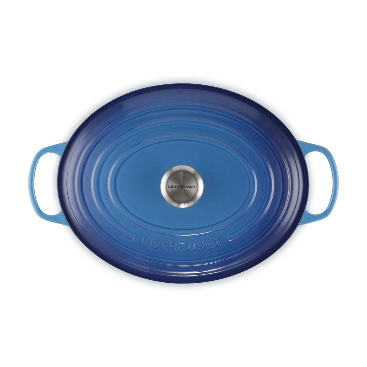 LE CREUSET Cocotte Ovale Evolution 33cm Azure Blu Ghisa Vetrificata