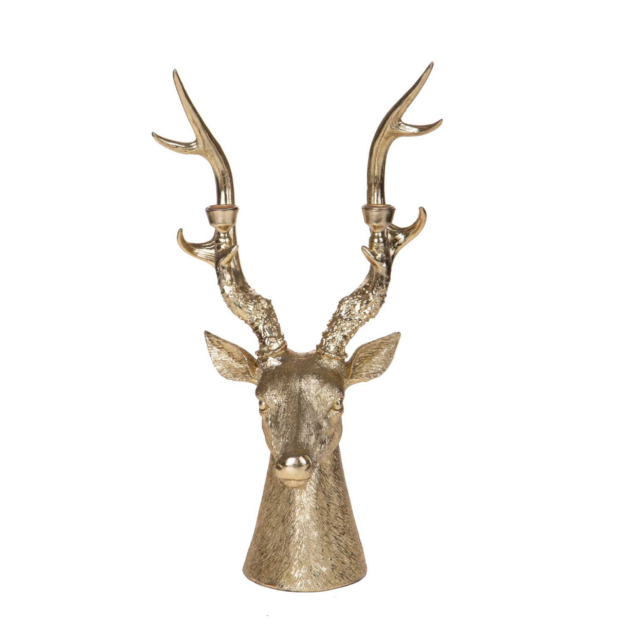 BIANCHI DINO Portacandela Natalizio Renna 44,5cm Oro Poliresina