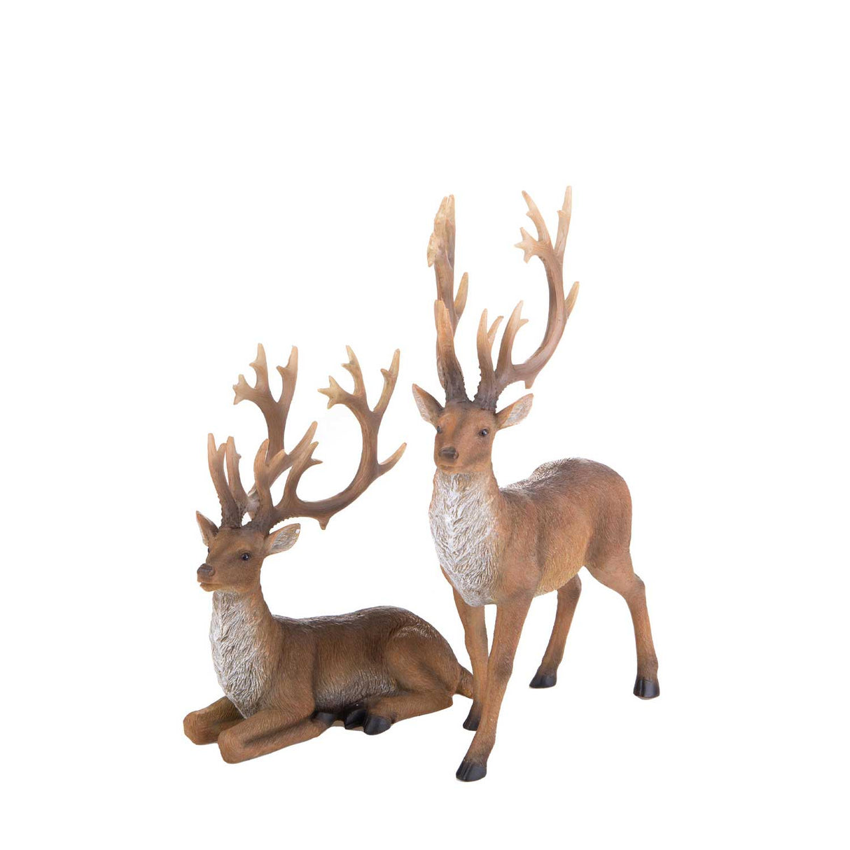 BIANCHI DINO Renna in Piedi Decorazione Natalizia 32x21cm Poliresina