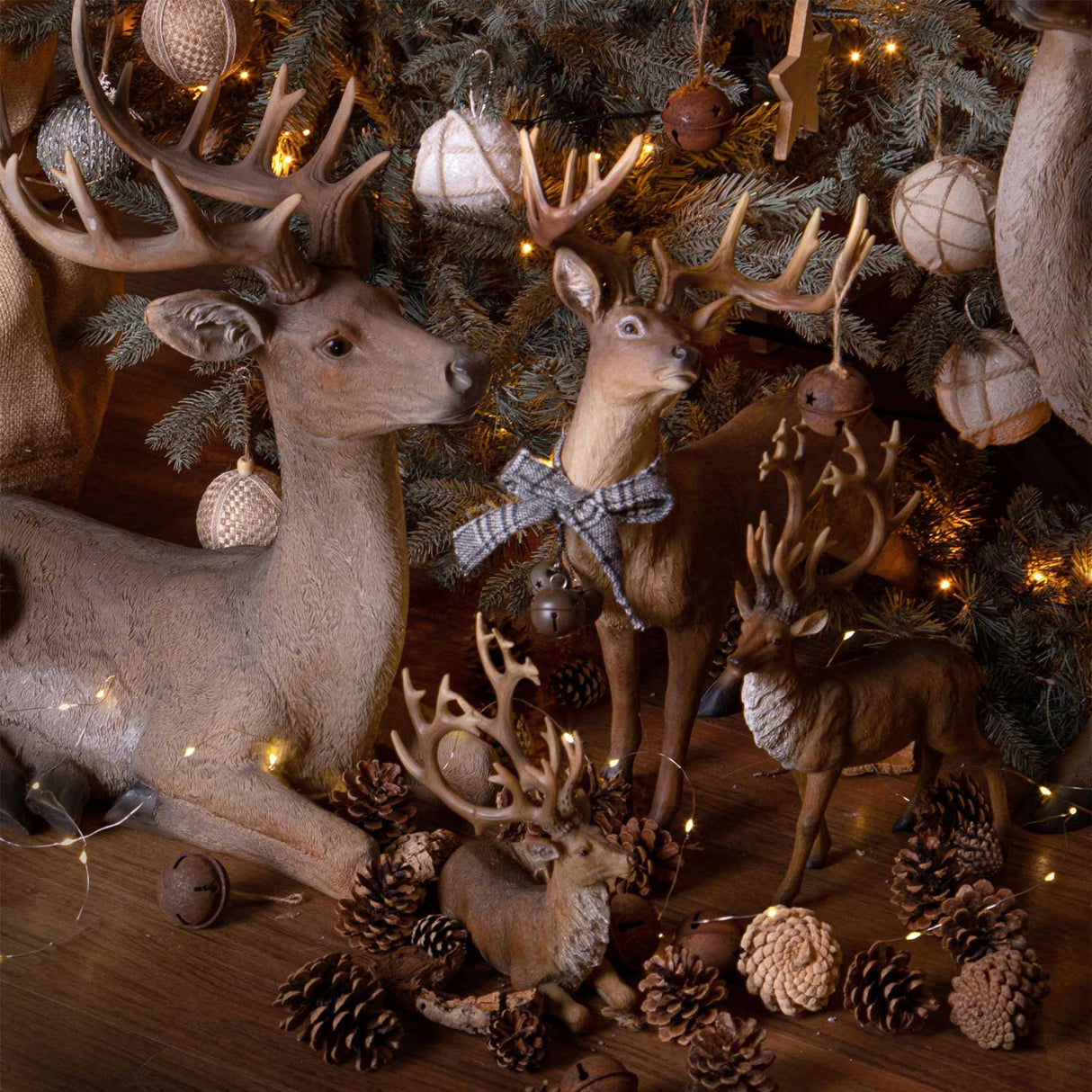 BIANCHI DINO Renna in Piedi Decorazione Natalizia 32x21cm Poliresina