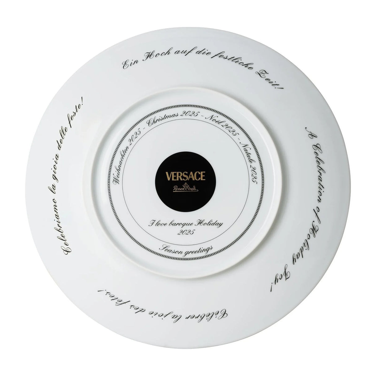 VERSACE I Love Baroque Holiday Piatto di Natale 2025 Segnaposto 33cm Porcellana