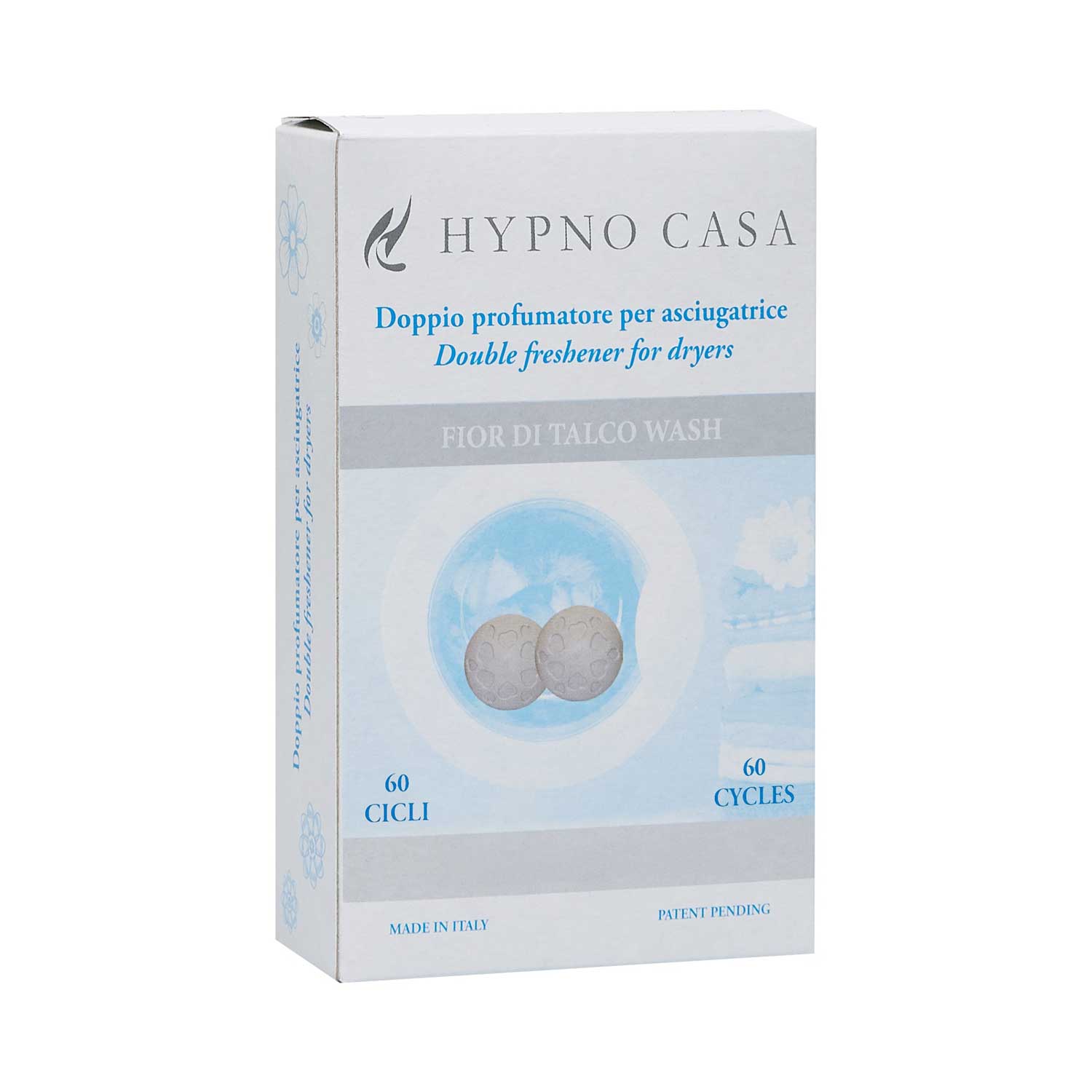 HYPNO CASA Profumatore per Asciugatrice 2 Pezzi Fior di Talco Wash