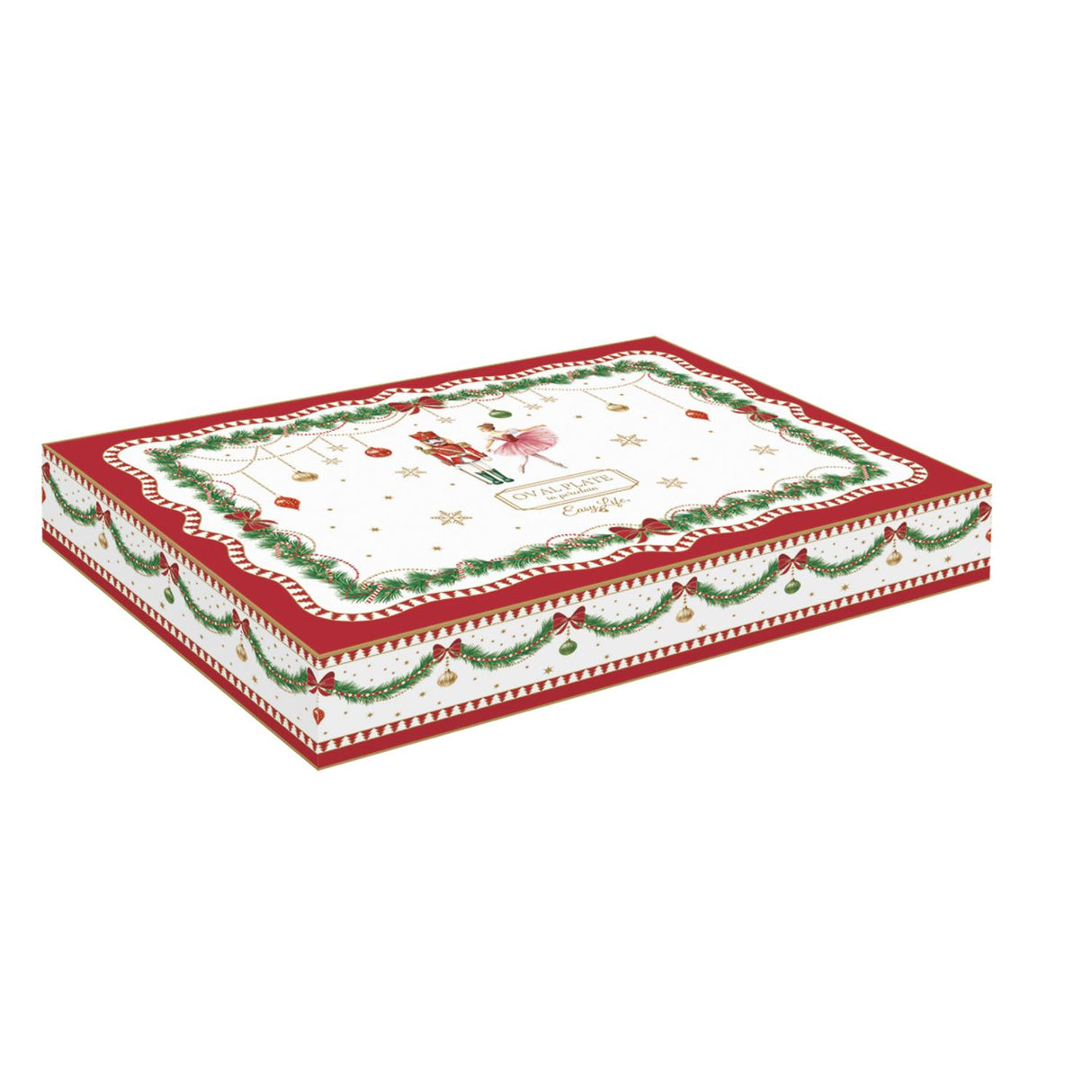 EASY LIFE Magie de Noel Ciotola Ovale Natalizia 25x17cm Porcellana