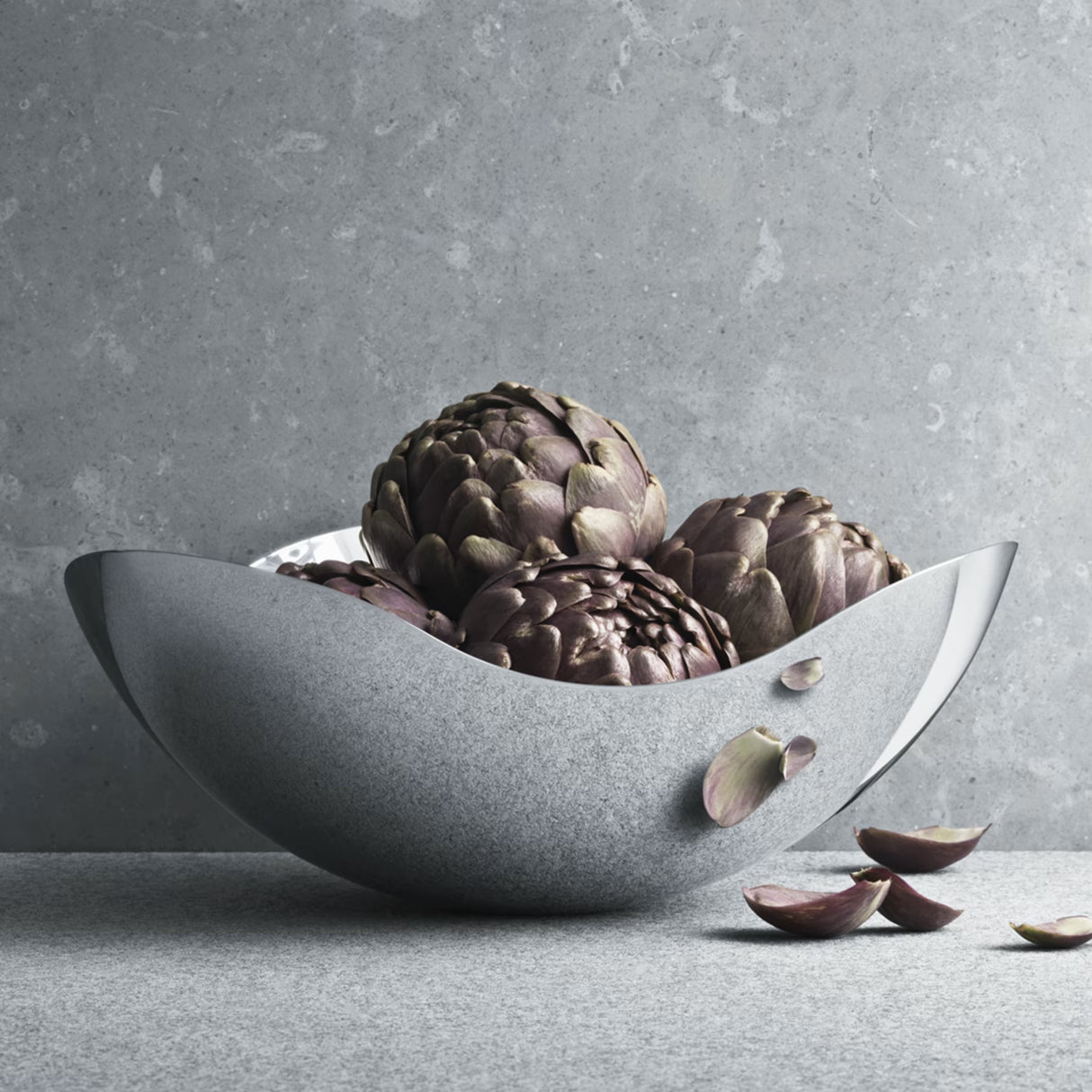 GEORG JENSEN Bloom Ciotola Grande 34cm Acciaio Inox Lucidato a Specchio