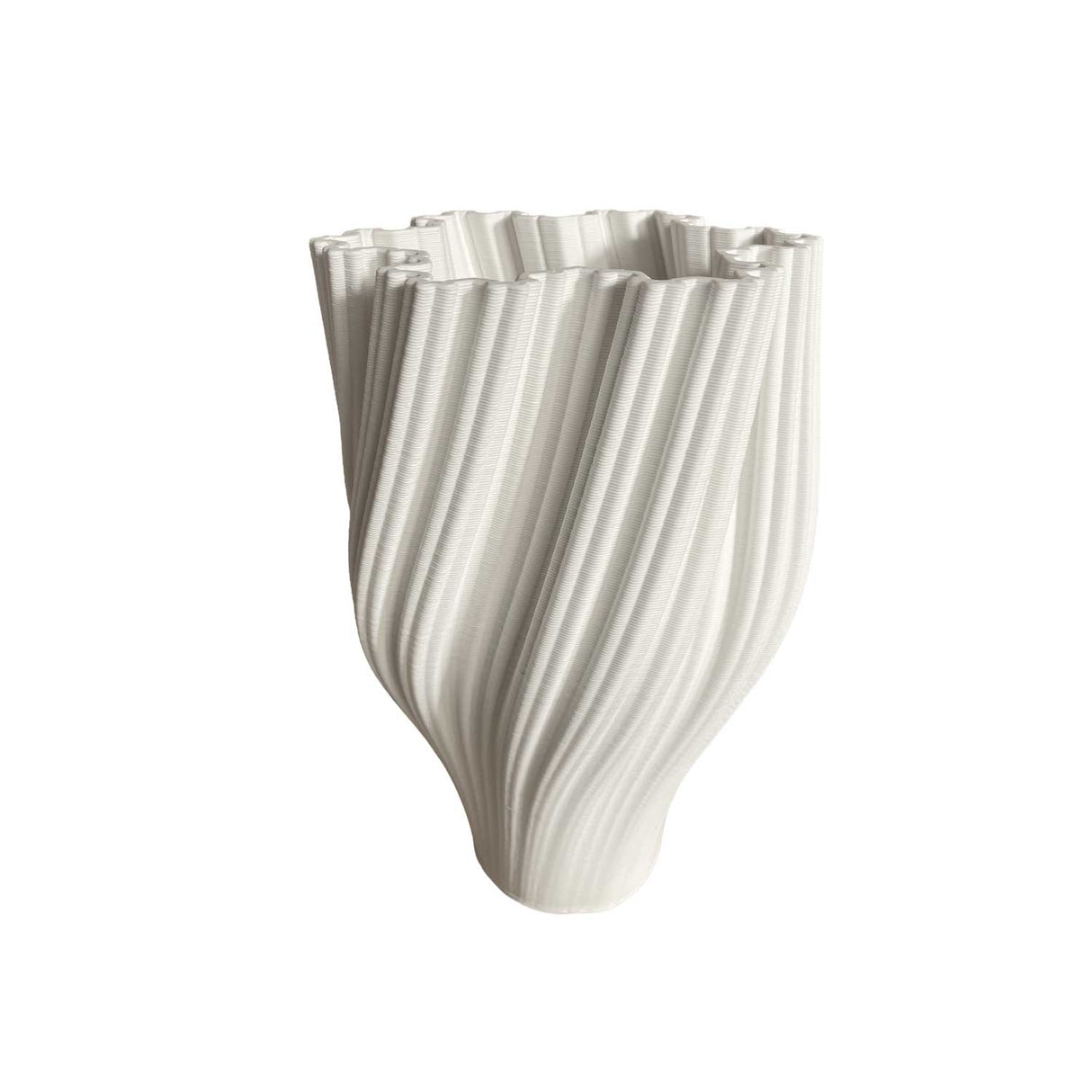 Vaso 3D Forme Palais Royal in porcellana bianca 32 cm design moderno