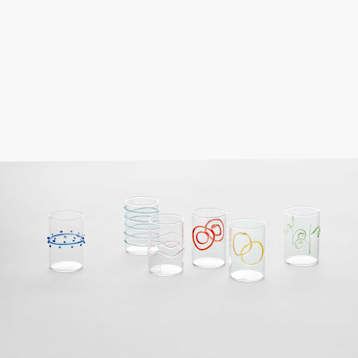 ICHENDORF Decò Arlecchino Set 6 Bicchieri da Liquore 100ml Vetro Borosilicato