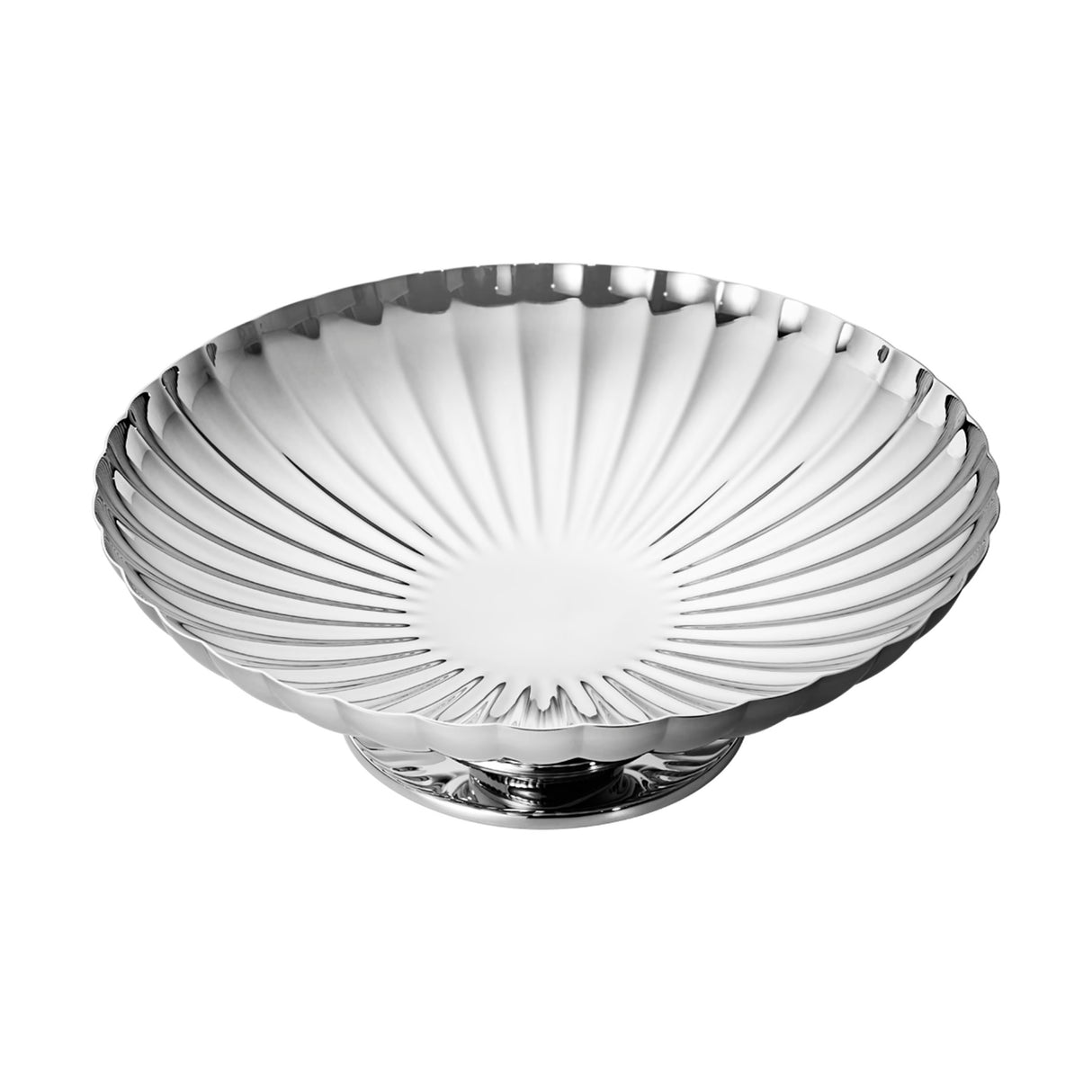 GEORG JENSEN Bernadotte Alzata con Piede 28cm Acciaio Inox Lucidato a Specchio