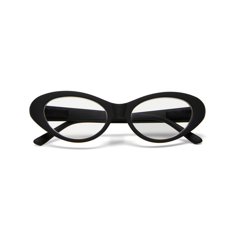 OKKIA Lina Small Cat Eye Occhiali da Lettura Donna Nero +1.00