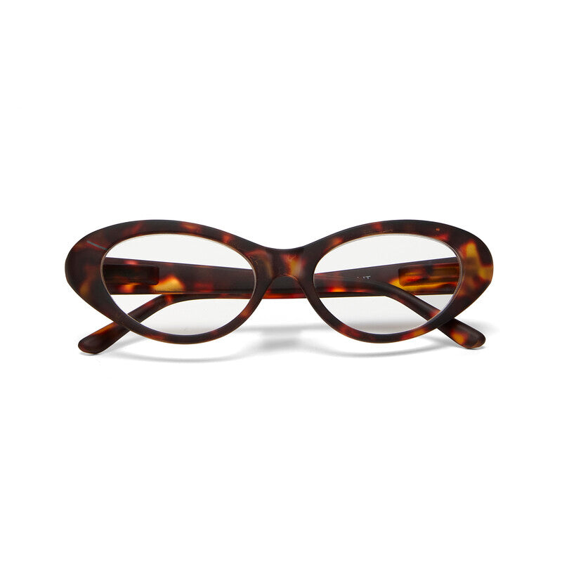 OKKIA Lina Small Cat Eye Occhiali da Lettura Donna Avana +2.00