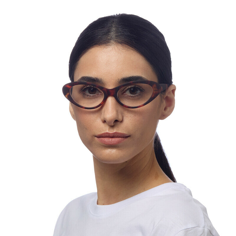 OKKIA Lina Small Cat Eye Occhiali da Lettura Donna Avana +2.50