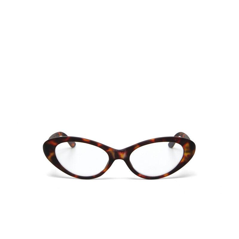 OKKIA Lina Small Cat Eye Occhiali da Lettura Donna Avana +3.00