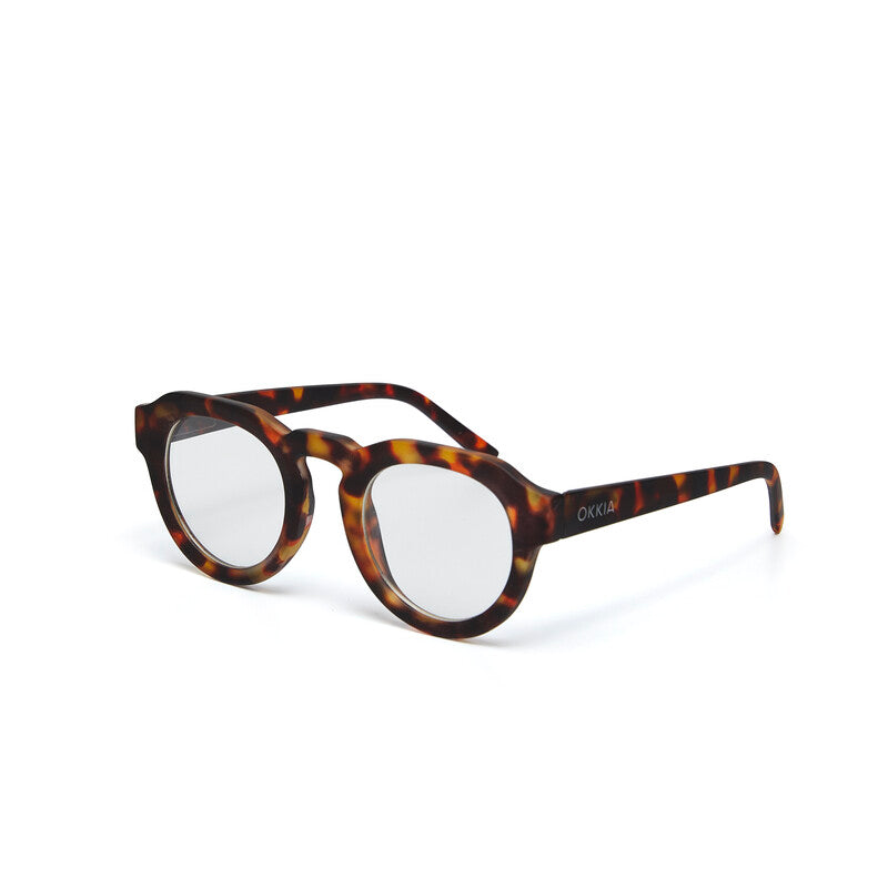 OKKIA Zeno Round Occhiali da Lettura Unisex Avana +1.50