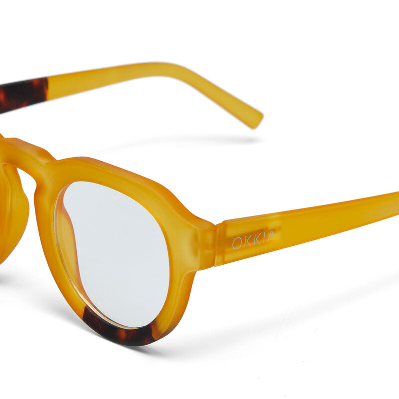 OKKIA Zeno Round Occhiali da Lettura Unisex Giallo +1.50