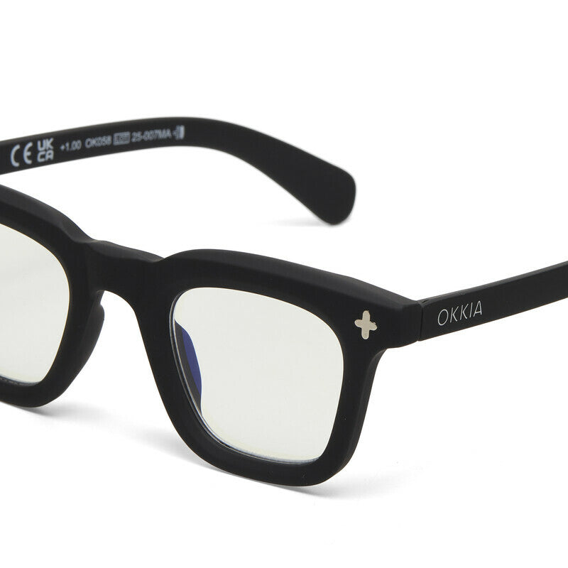 OKKIA Firenze Occhiali da Lettura Unisex Nero +2.50
