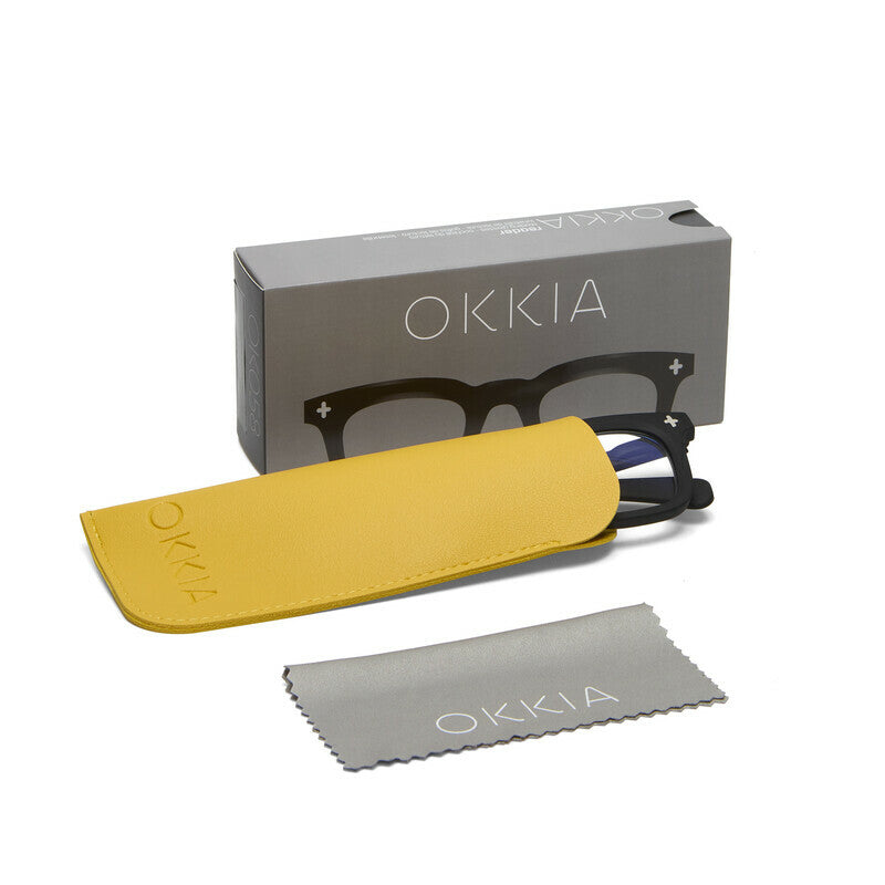 OKKIA Firenze Occhiali da Lettura Unisex Nero +2.50