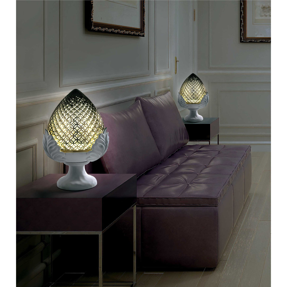 BONGELLI PREZIOSI Lampada Pomo Pumo Pugliese 30cm Oro Marmorino