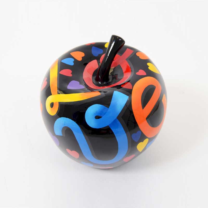 DRIMMER Love Mela Decorativa Nera 38cm Poliresina