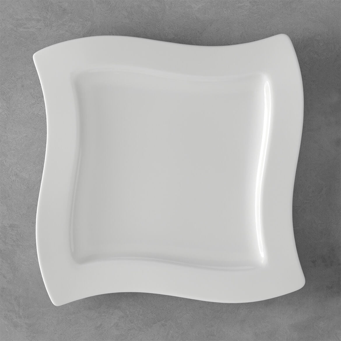 Piatto piano NewWave Villeroy & Boch in porcellana premium 27x27 cm