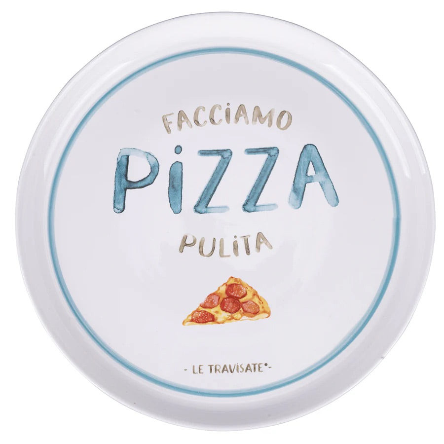 VILLA D'ESTE HOME TIVOLI Le Travisate Piatto Pizza Set 3 Pezzi 33cm Porcellana