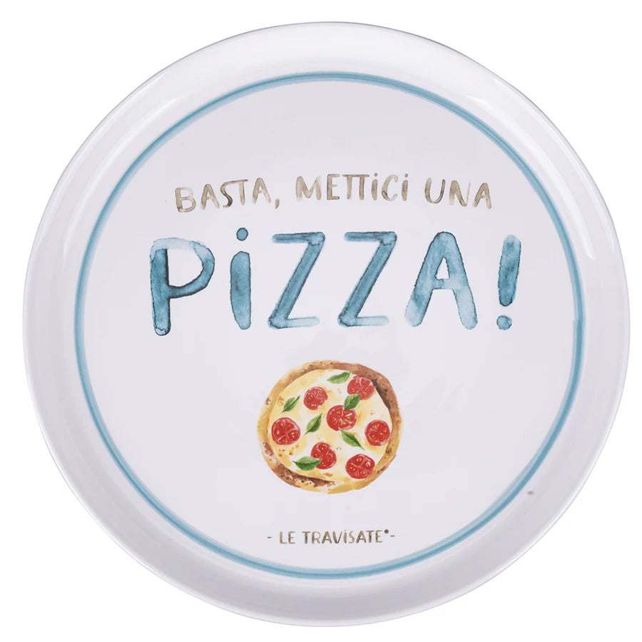 VILLA D'ESTE HOME TIVOLI Le Travisate Piatto Pizza Set 3 Pezzi 33cm Porcellana