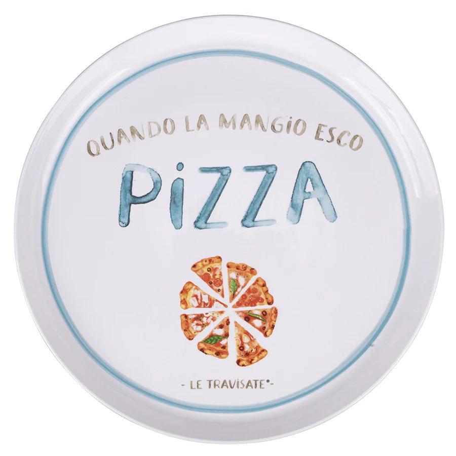 VILLA D'ESTE HOME TIVOLI Le Travisate Piatto Pizza Set 3 Pezzi 33cm Porcellana