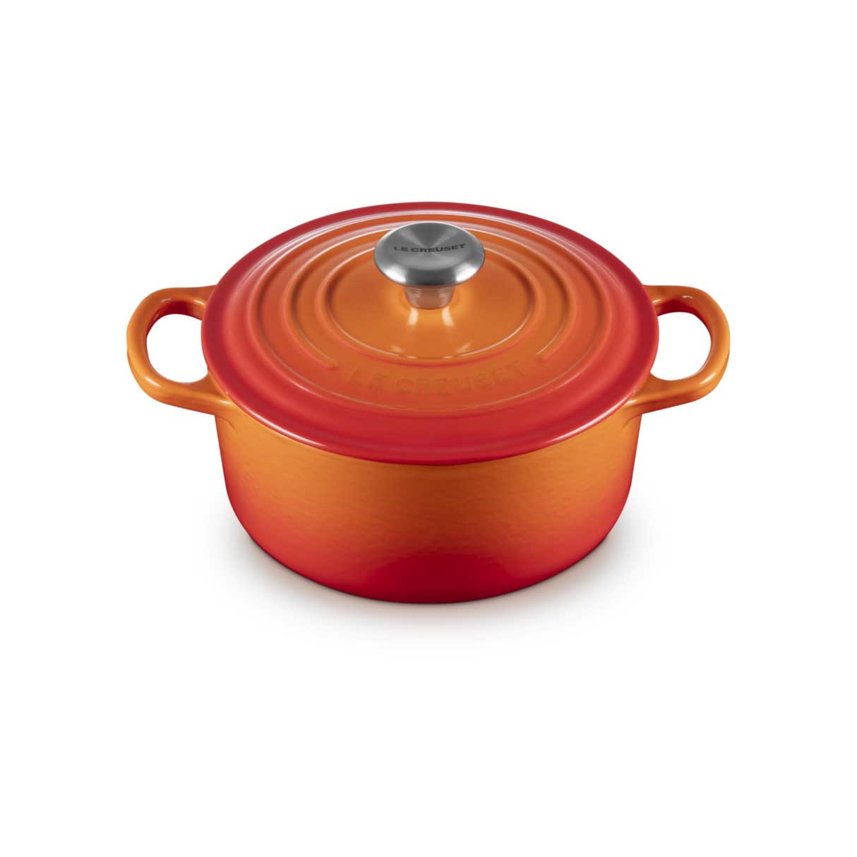 LE CREUSET Cocotte Rotonda Evolution 18cm Arancio Ghisa Vetrificata